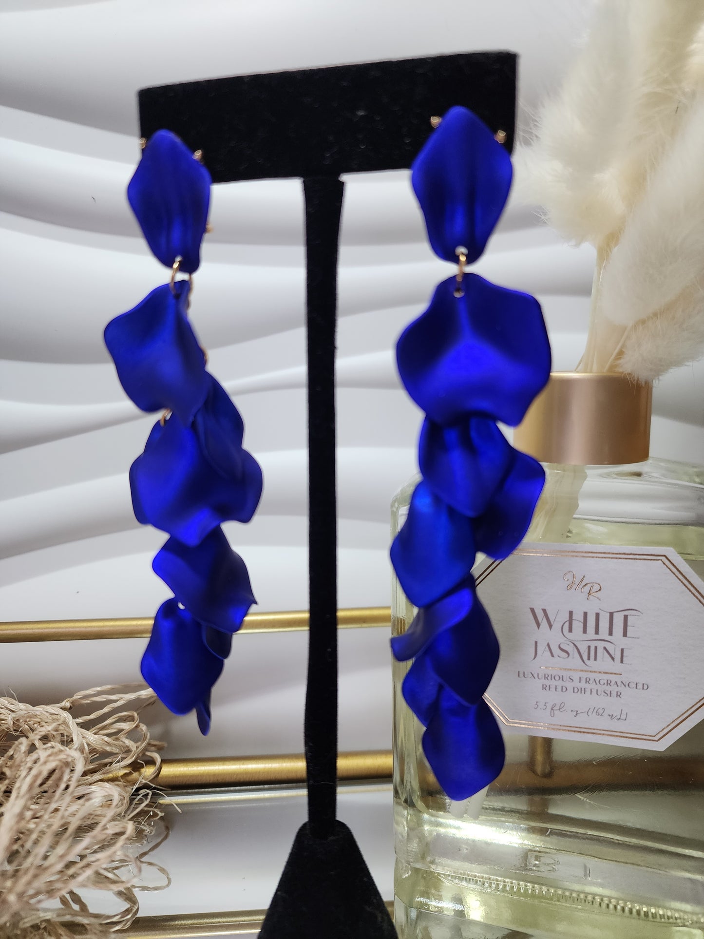 Aretes "Pétalos Azules"