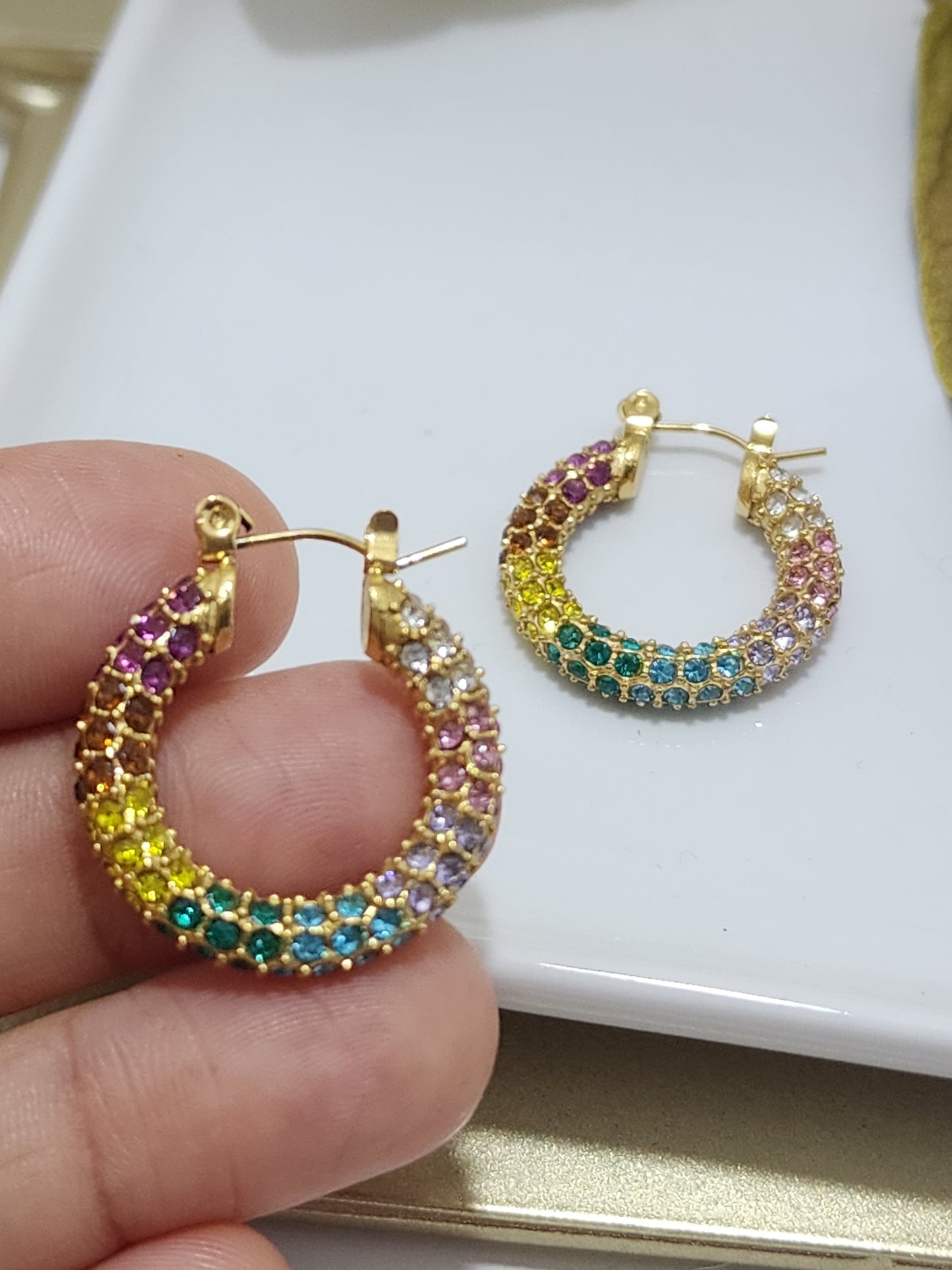 Aretes de argolla "Raimbow"