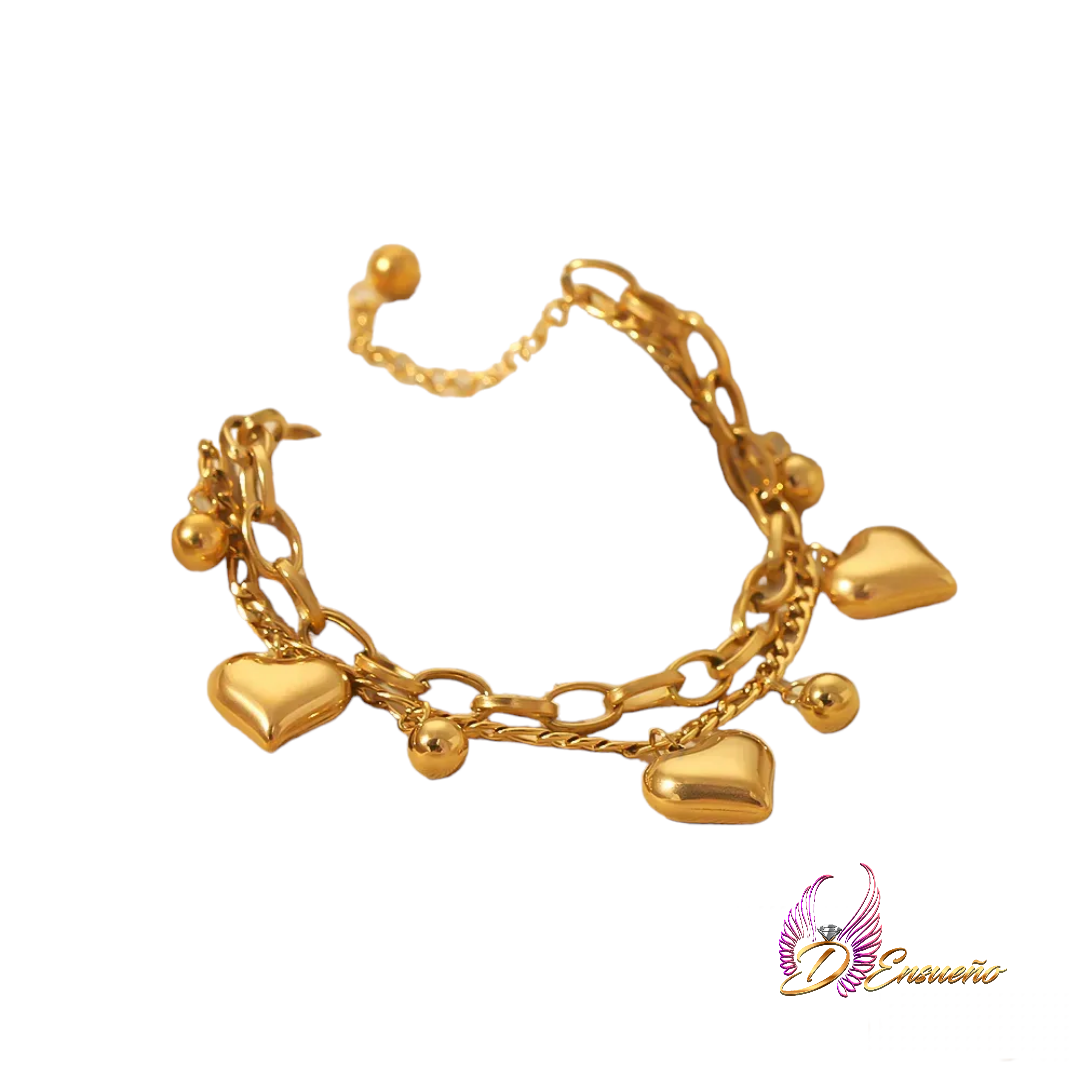 Brazalete "Dulce Corazón" Oro