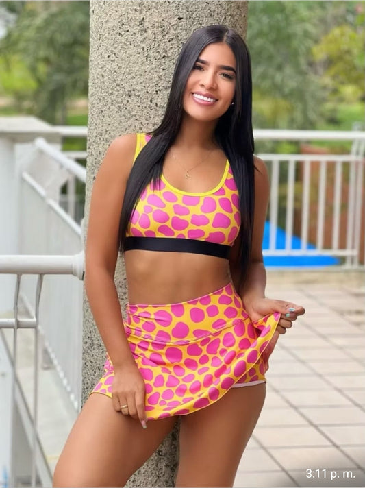 Conjunto de Top y Falda con Pantalón "Valerie"