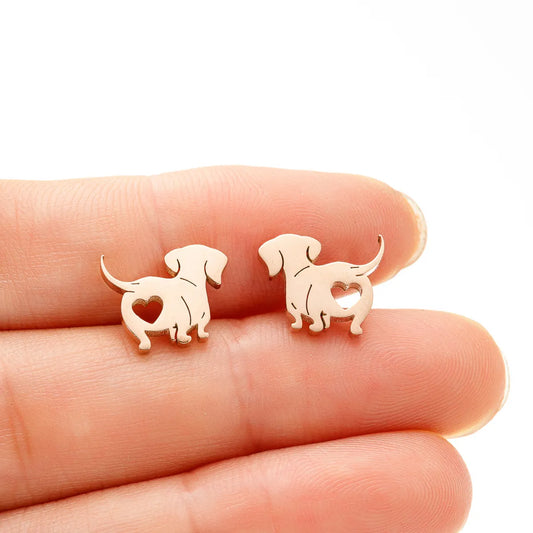 Aretes "My Puppy Love" oro rosado