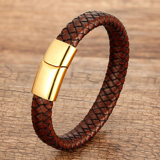 Brazalete "Varón" Marrón y Oro